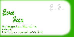 eva hux business card